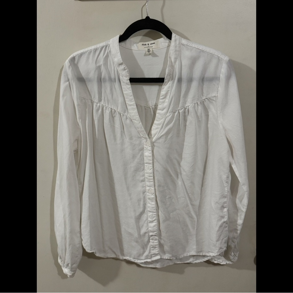 Anthropologie White Button Down Shirt